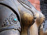 Kathmandu Patan Durbar Square Mul Chowk 09 River Goddess Jamuna Breasts Close Up